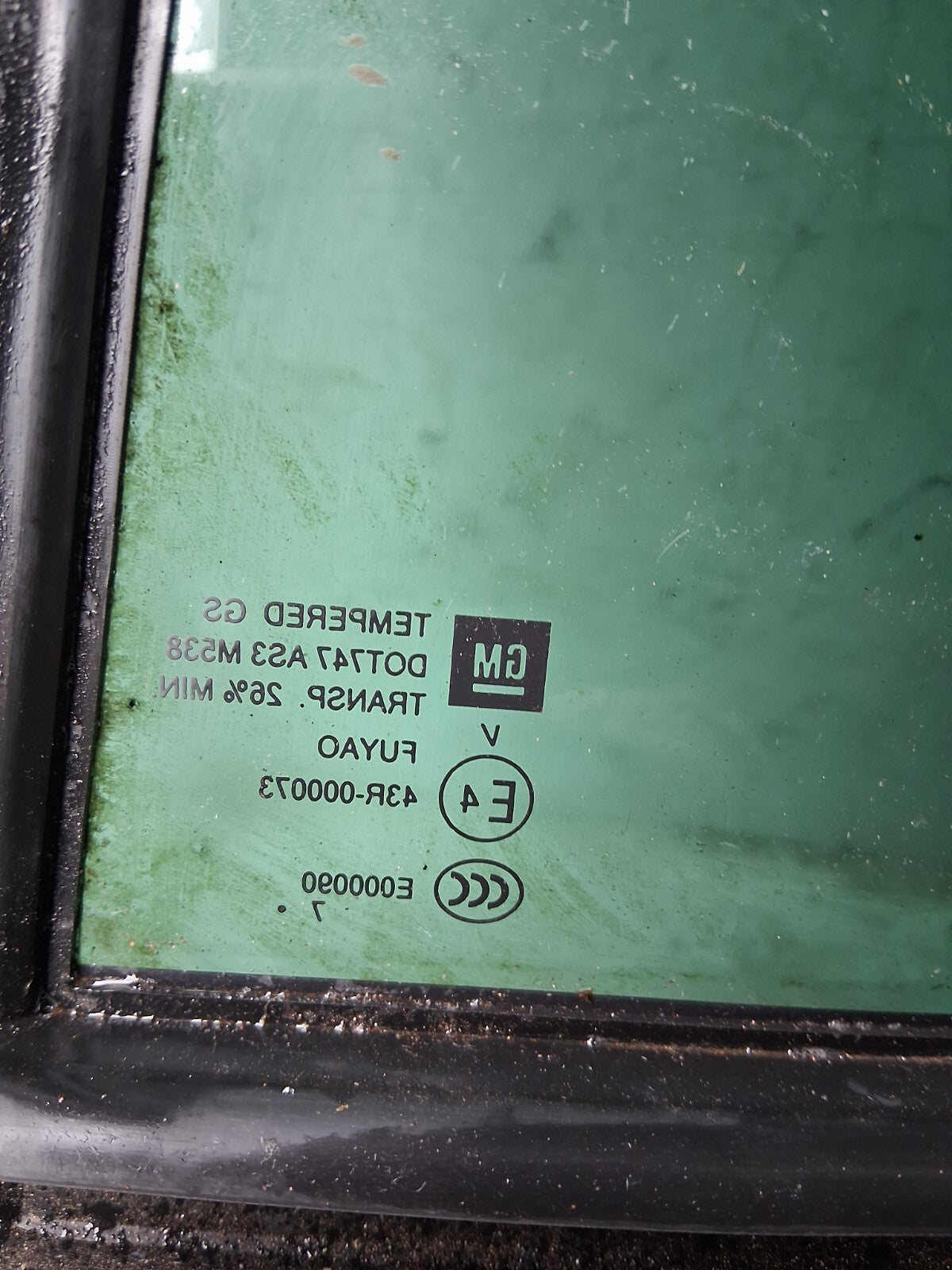 2019 VAUXHALL INSIGNIA OSR DRIVER SIDE REAR RIGHT QUARTER WINDOW GLASS 43R000073