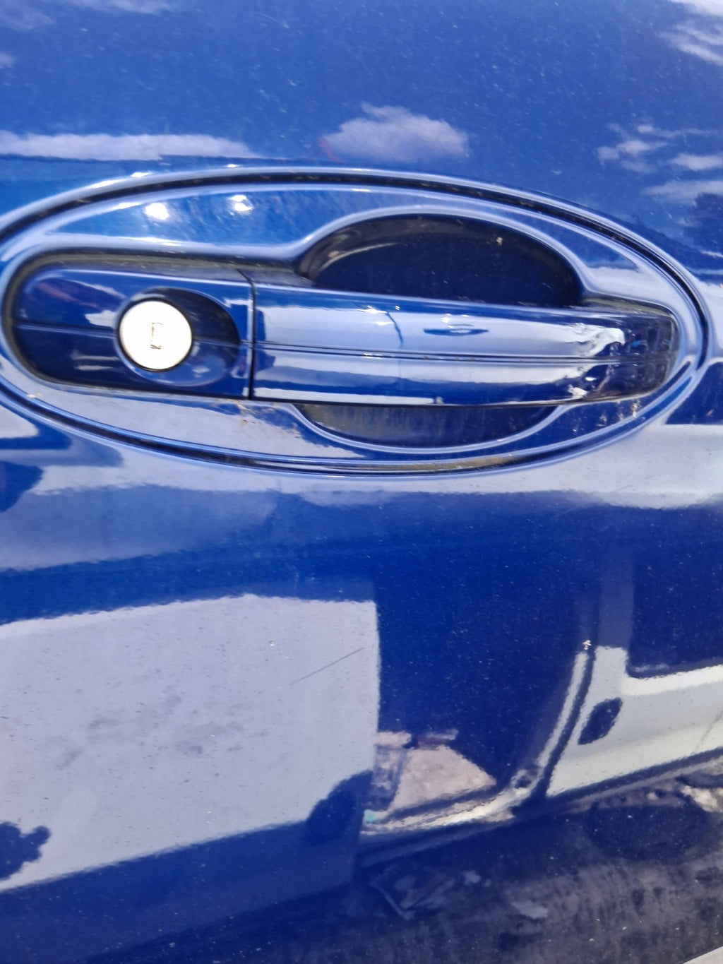 2015 FORD GRAND C MAX MK2 OSF DRIVER SIDE FRONT EXTERIOR DOOR HANDLE BLUE