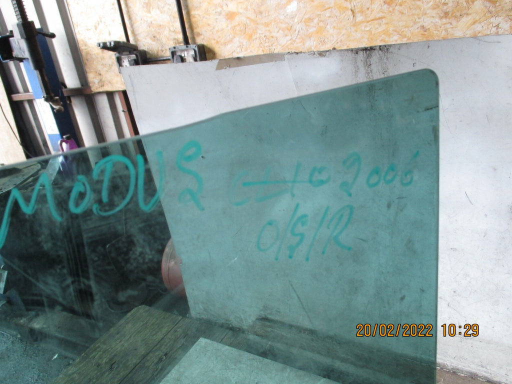 RENAULT MODUS 2006 OSR REAR DRIVER SIDE WINDOW GLASS