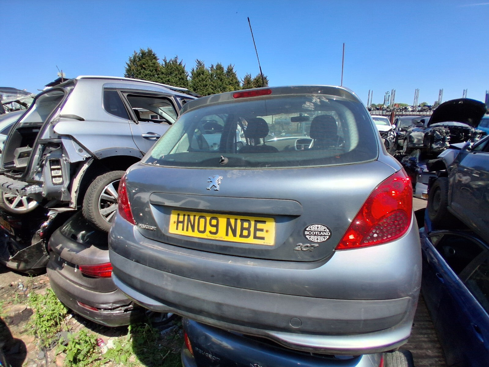 2009 PEUGEOT 207 PRE FACELIFT REAR TAILGATE BOOT LID GRIS THORIUM METALLIC KTHC