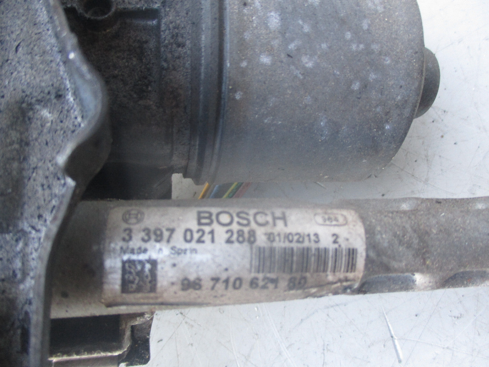 PEUGEOT 3008 2010 NS PASSENGER SIDE FRONT WIPER MOTOR 1137328459