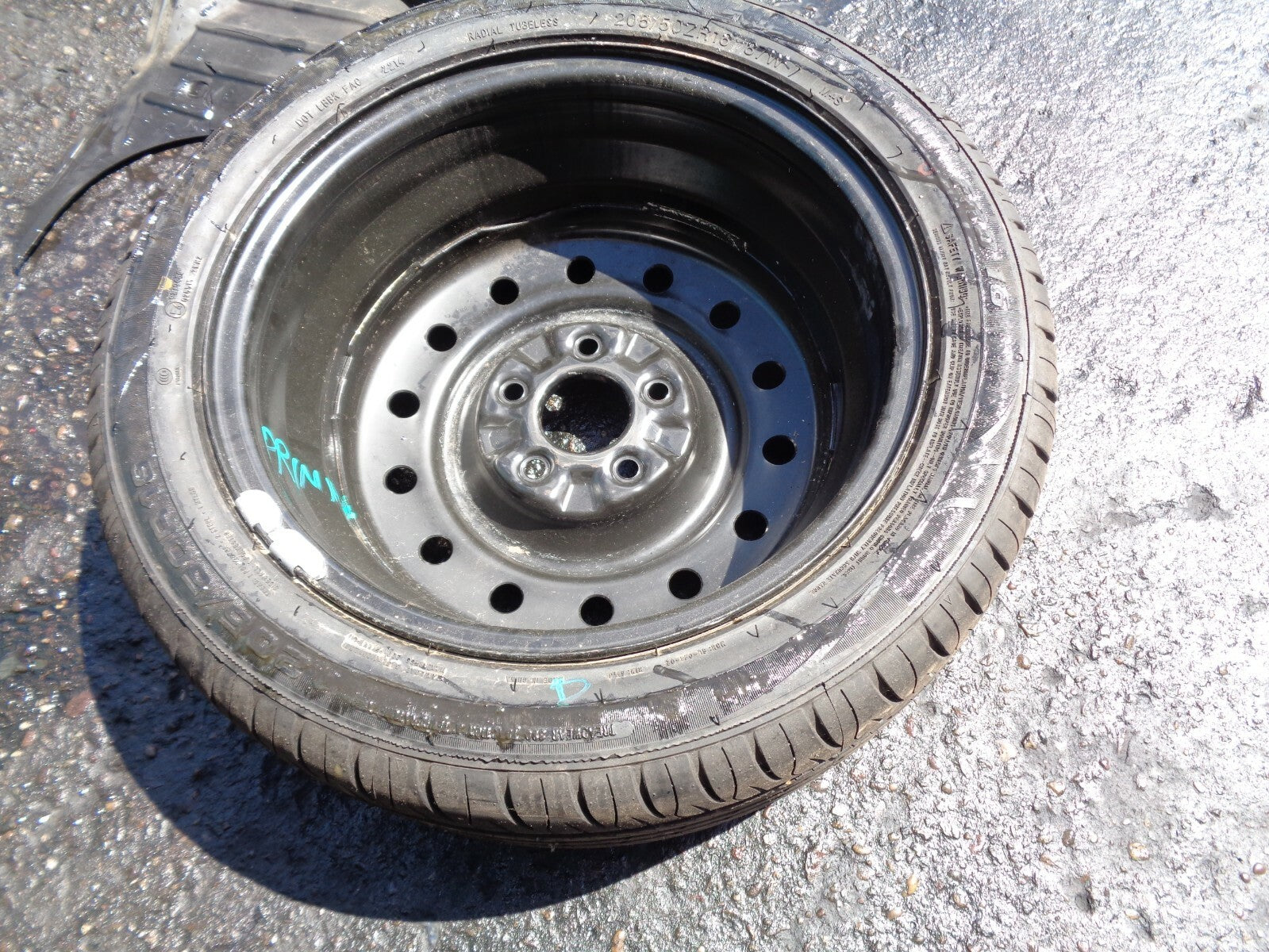 NISSAN PRIMERA 2004 EMERGENCY TIME SAVER SPARE WHEEL WITH TYRE 205/50 R16 16