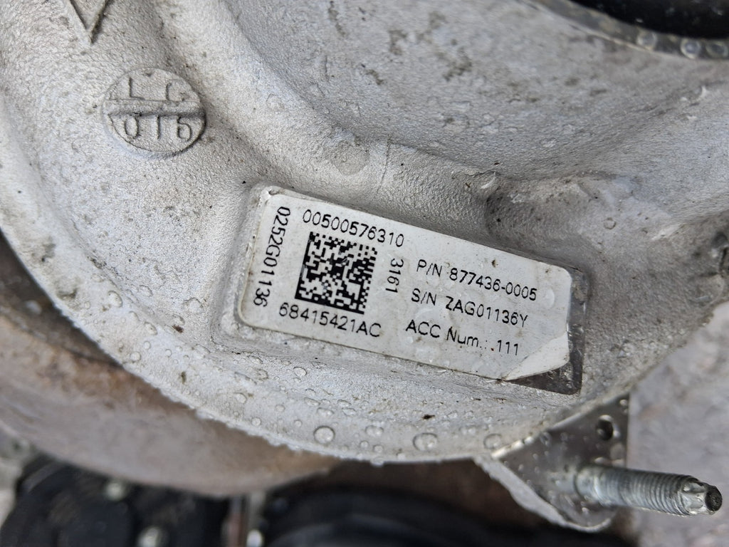 2022 ALFA ROMEO STELVIO 949 4Q 2.0 PETROL TURBO TURBO CHARGER 8774360005