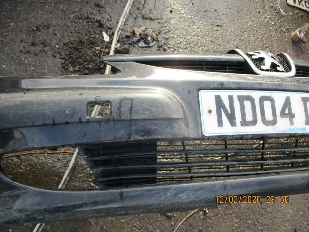 PEUGEOT 607 2004 COMPLETE FRONT PLASTIC BUMPER IN BLACK
