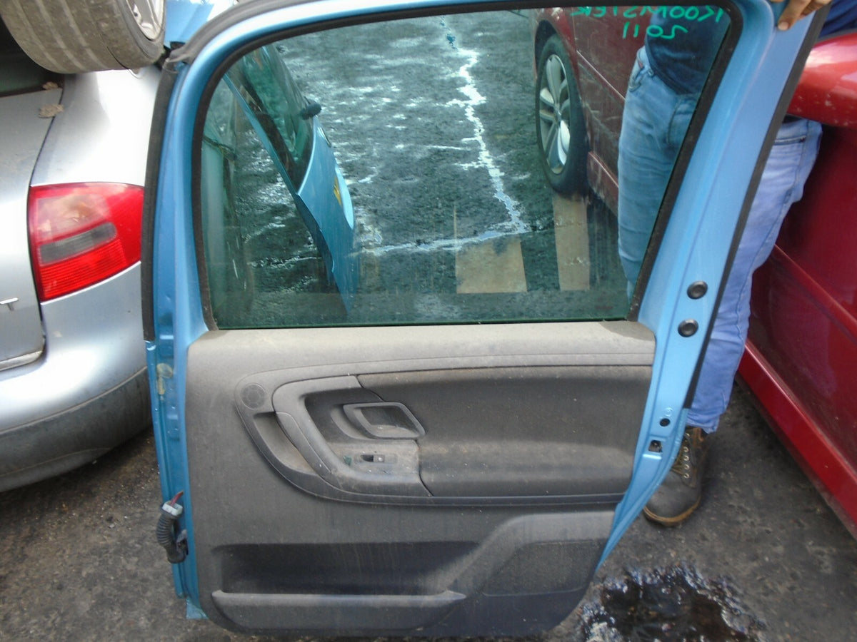 SKODA ROOMSTER 5J 2011 DRIVER SIDE REAR DOOR BLUE