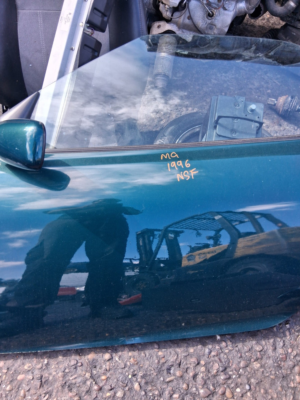 MG MGF 1996 MK1 NSF PASSENGER SIDE FRONT LEFT COMPLETE DOOR GREEN