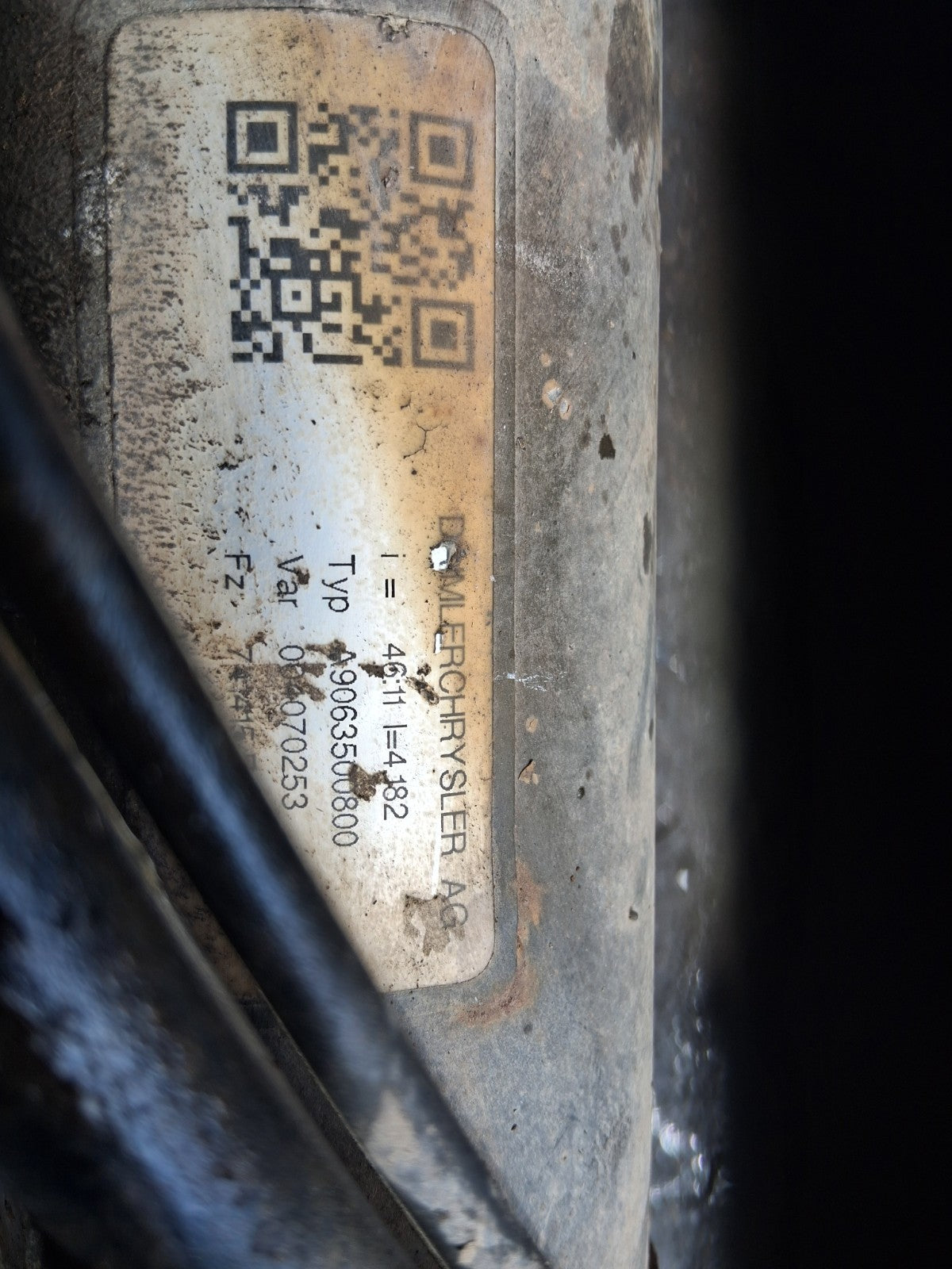 2016 MERCEDES BENZ SPRINTER W906 2.1 DIESEL DIFF DIFFERENTIAL A9063500800 46:11