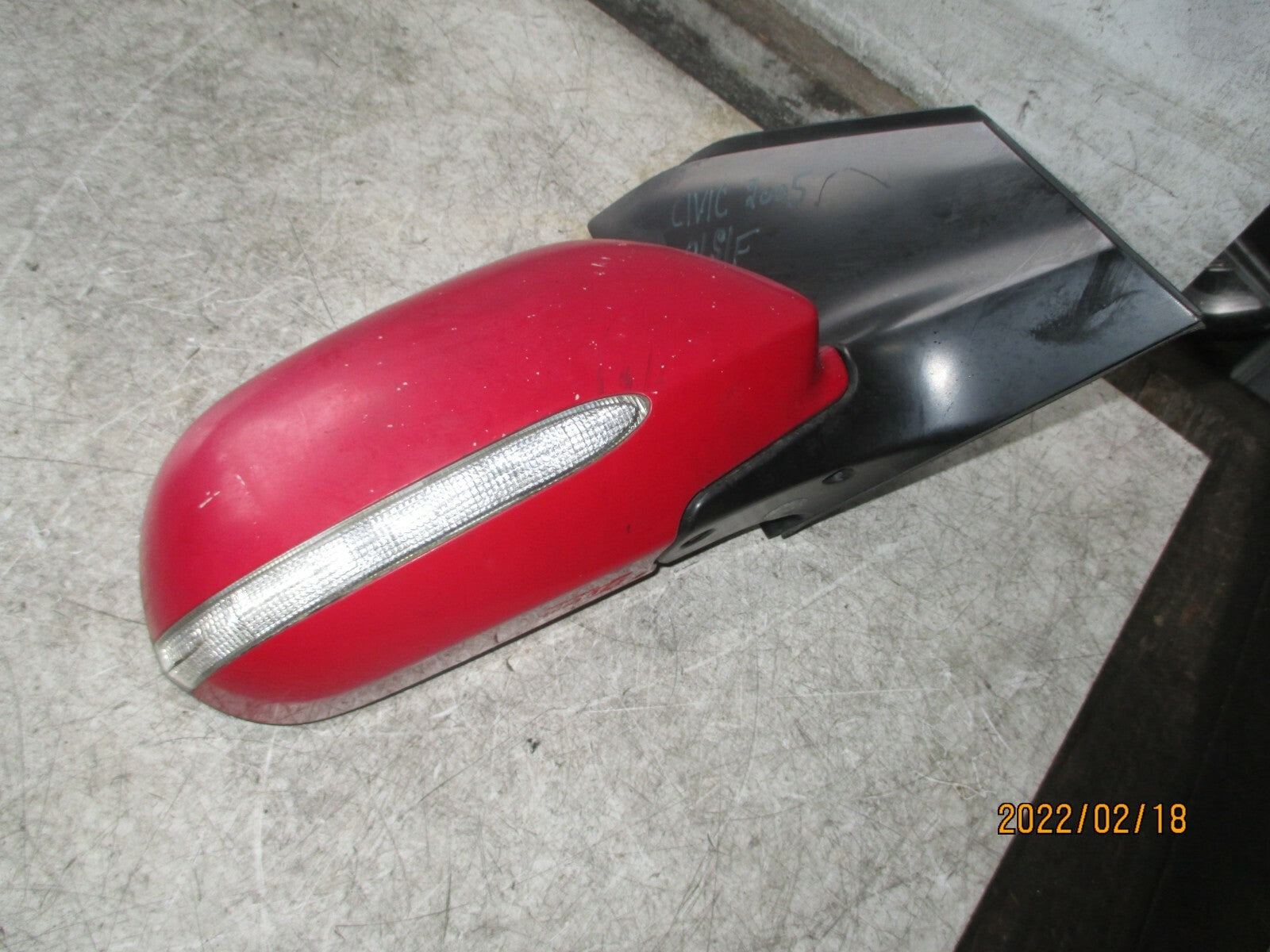 HONDA CIVIC MK7 SPORT 2005 3 DOOR OS DRIVER SIDE ELECTRIC DOOR WING MIRROR RED