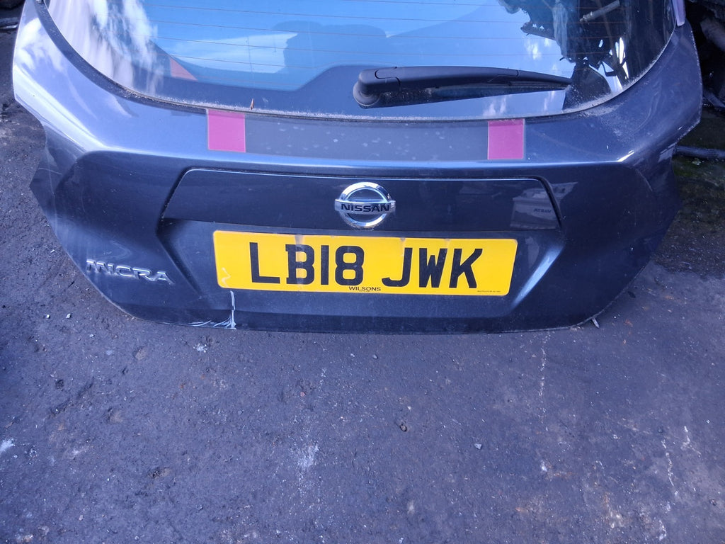 2018 NISSAN MICRA K14 COMPLETE REAR TAILGATE BOOTLID GREY TITANIUM KPN