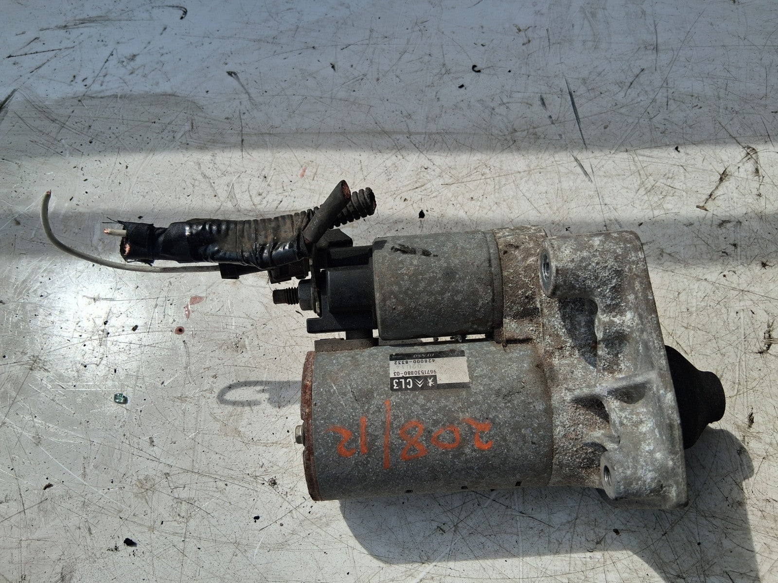 2012 PEUGEOT 208 STARTER MOTOR 9671530880