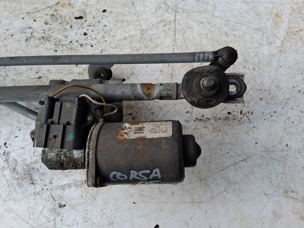 2005 VAUXHALL CORSA C FRONT WINDSCREEN WIPER MOTOR & LINKAGE 23002750