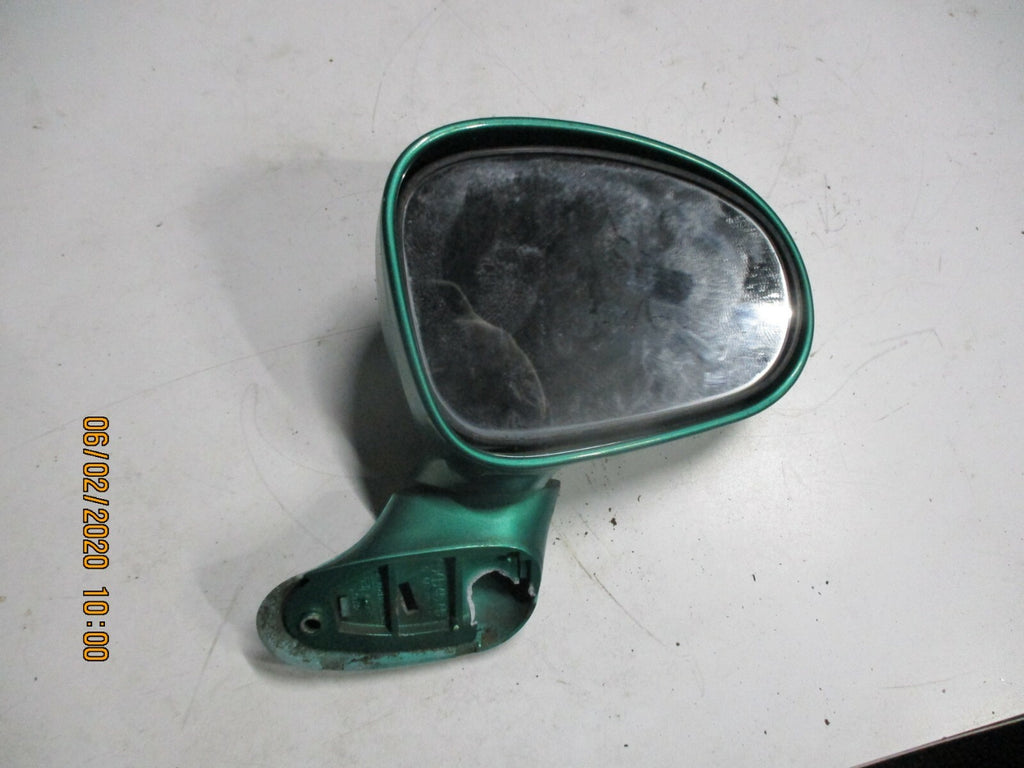 DAEWOO MATIZ 2004 OS DRIVER SIDE MANUAL DOOR WING MIRROR IN GREEN