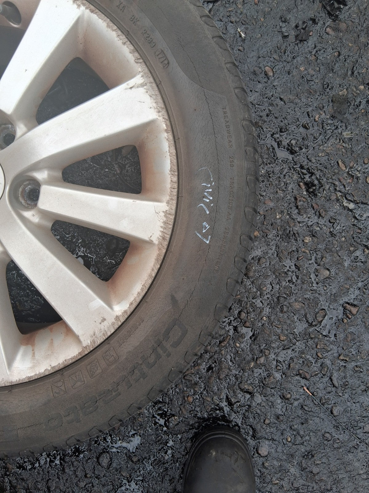 2005 HONDA CIVIC MK7 16 INCH ALLOY WHEEL WITH TYRE 205/55R16