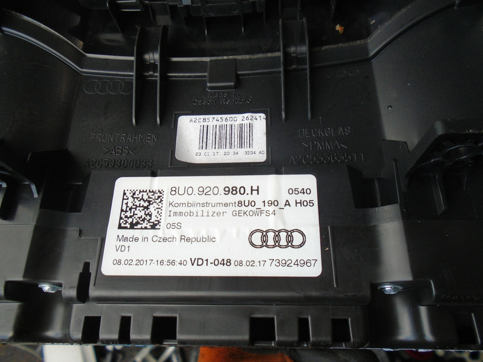 AUDI Q3 2017 1.4 PETROL SPEEDOMETER INSTRUMENT CLUSTER 8U0920980H