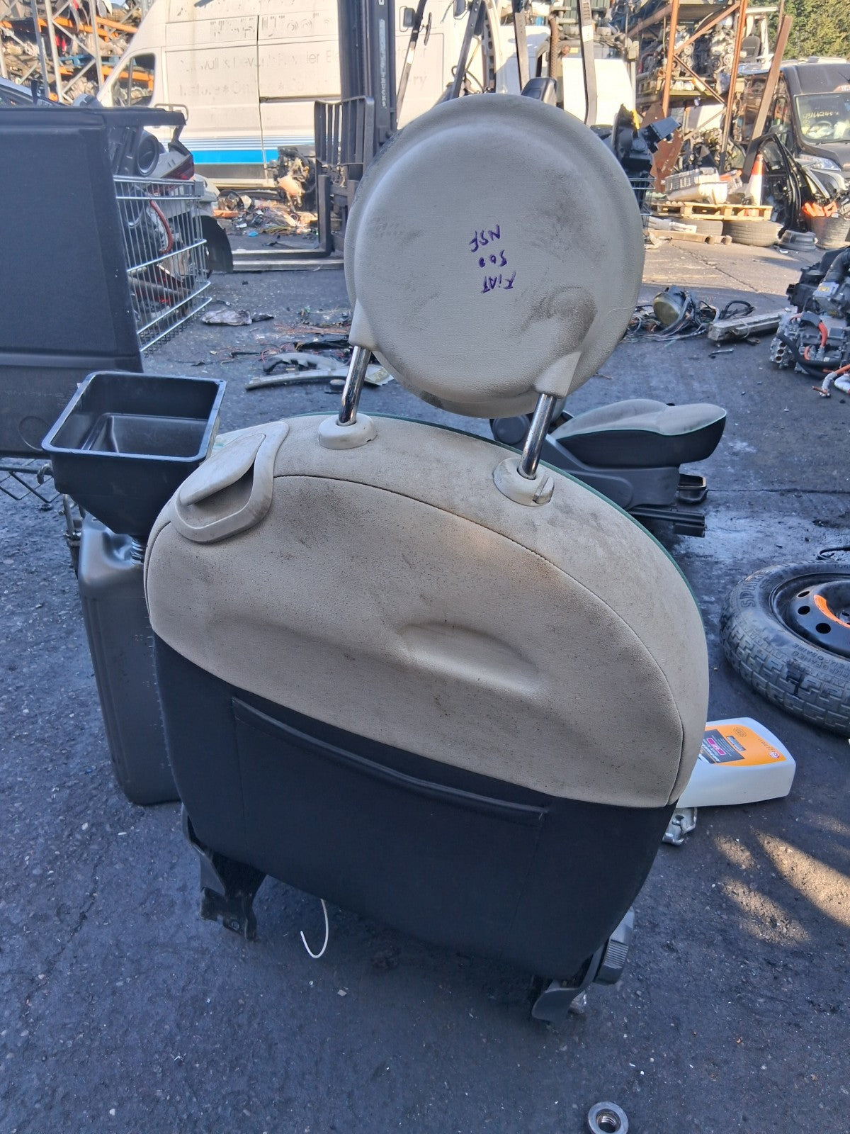 2015 FIAT 500 LOUNGE MK1 NSF PASSENGER SIDE FRONT LEFT COMPLETE SEAT