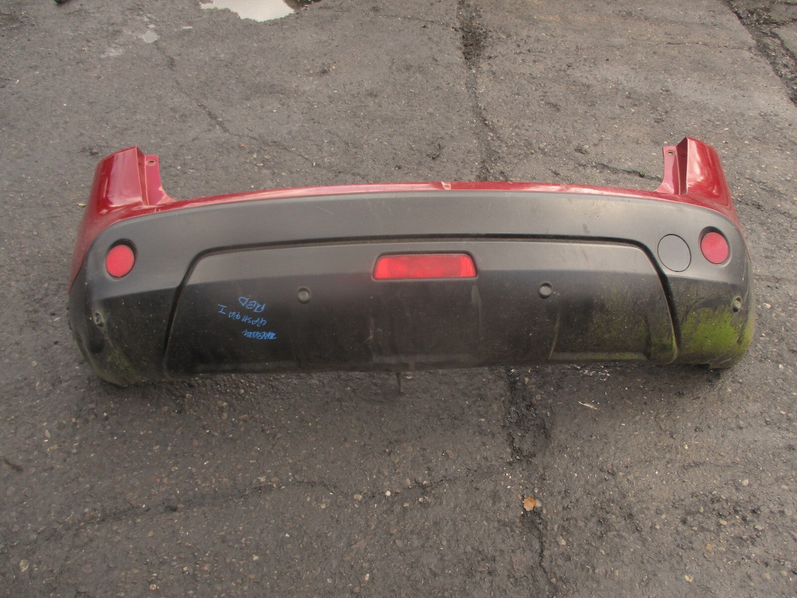 2012 NISSAN QASHQAI J10 REAR COMPLETE BUMPER RED