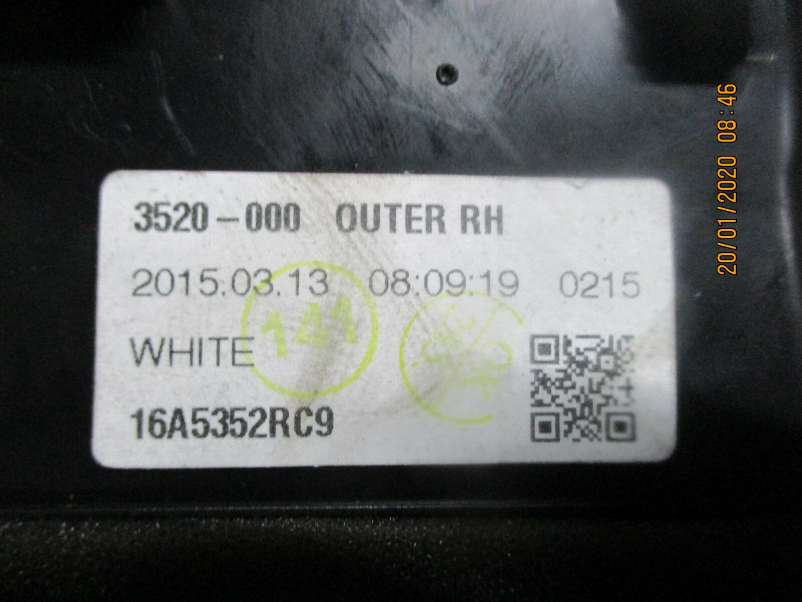 LAND ROVER DISCOVERY L550 2015 OS DRIVER SIDE AIR VENT TRIM SILVER 16A5352RC9