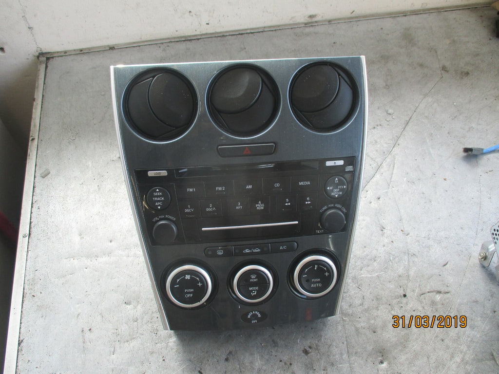 MAZDA 6 GG GY MK1 AIR VENTS & CD RADIO STEREO UNIT CLIMATE CONTROL CQMM45701A