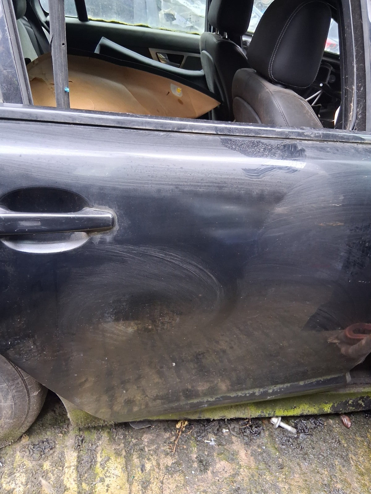 2015 JAGUAR XF X250 FACELIFT OSR DRIVER SIDE REAR RIGHT DOOR SHELL BLACK