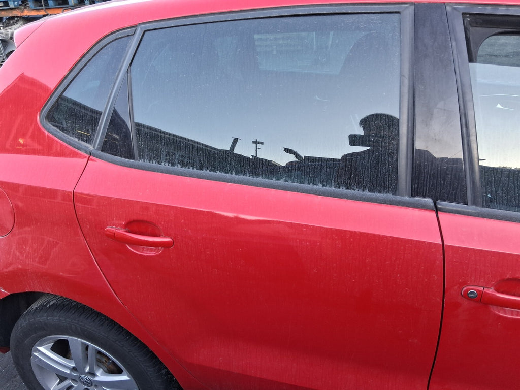 2017 VW VOLKSWAGEN POLO MK5 OSR DRIVER SIDE REAR RIGHT BARE DOOR FLASH RED LP3G