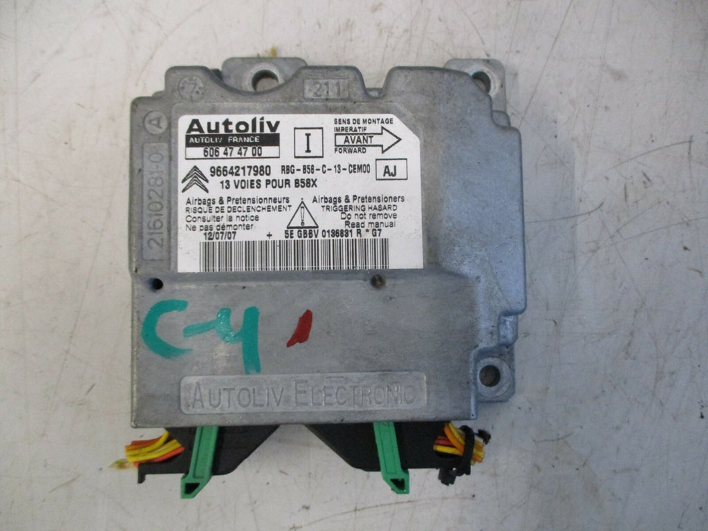 CITROEN C4 PICASSO 2008 AIRBAG AIR BAG SENSOR CONTROL UNIT 9664217980