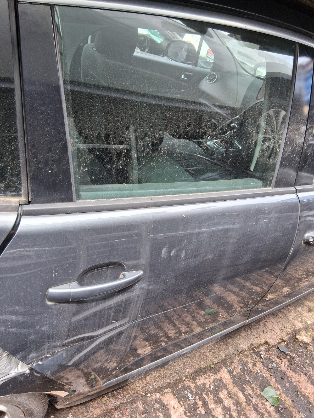 2012 PEUGEOT 3008 MK1 OSR DRIVER SIDE EXTERIOR DOOR HANDLE GRIS SHARK KTPD