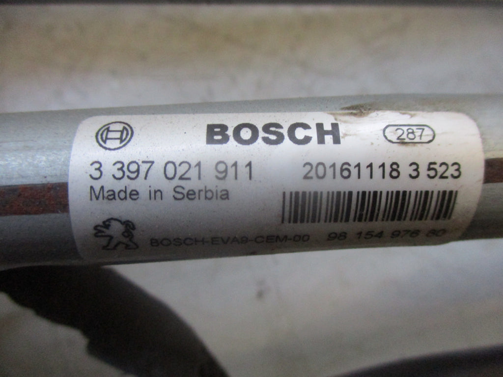 PEUGEOT 208 2016 FRONT WIPER MOTOR AND LINKAGE 0390241578 3397021392
