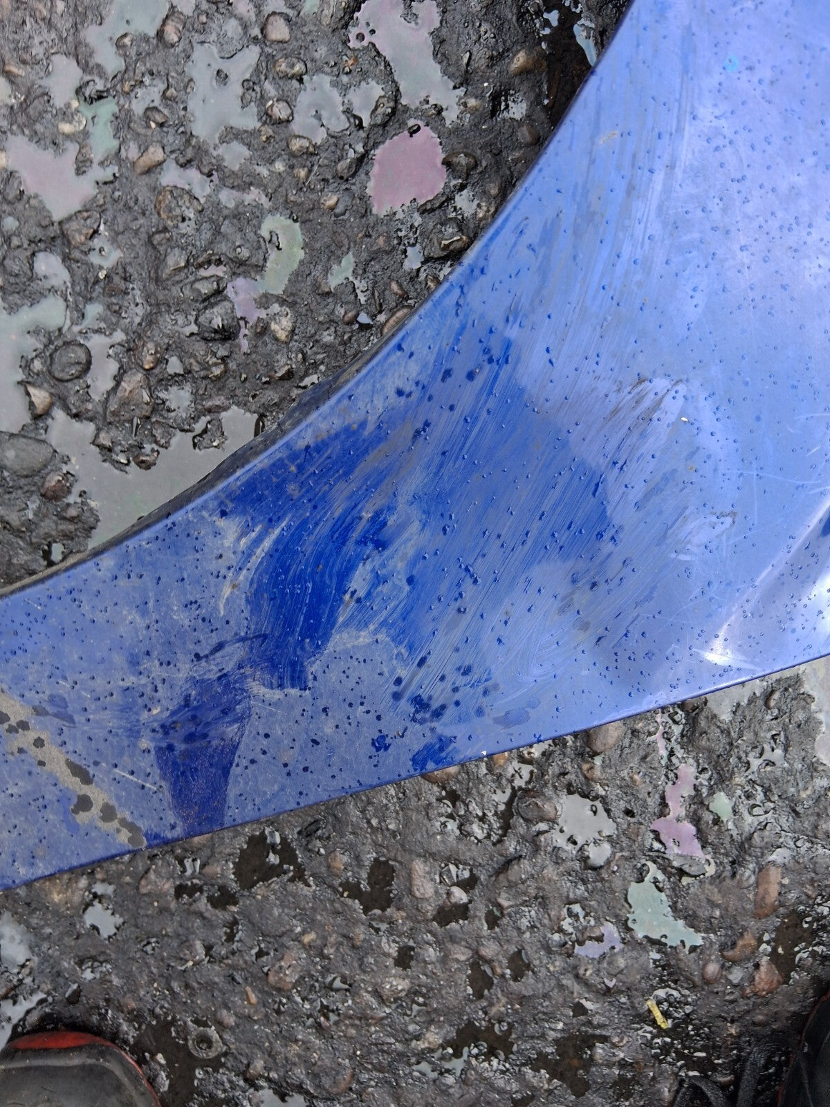 2016 FORD FIESTA MK7 NS PASSENGER SIDE WING PANEL BLUE HAS DAMAGED