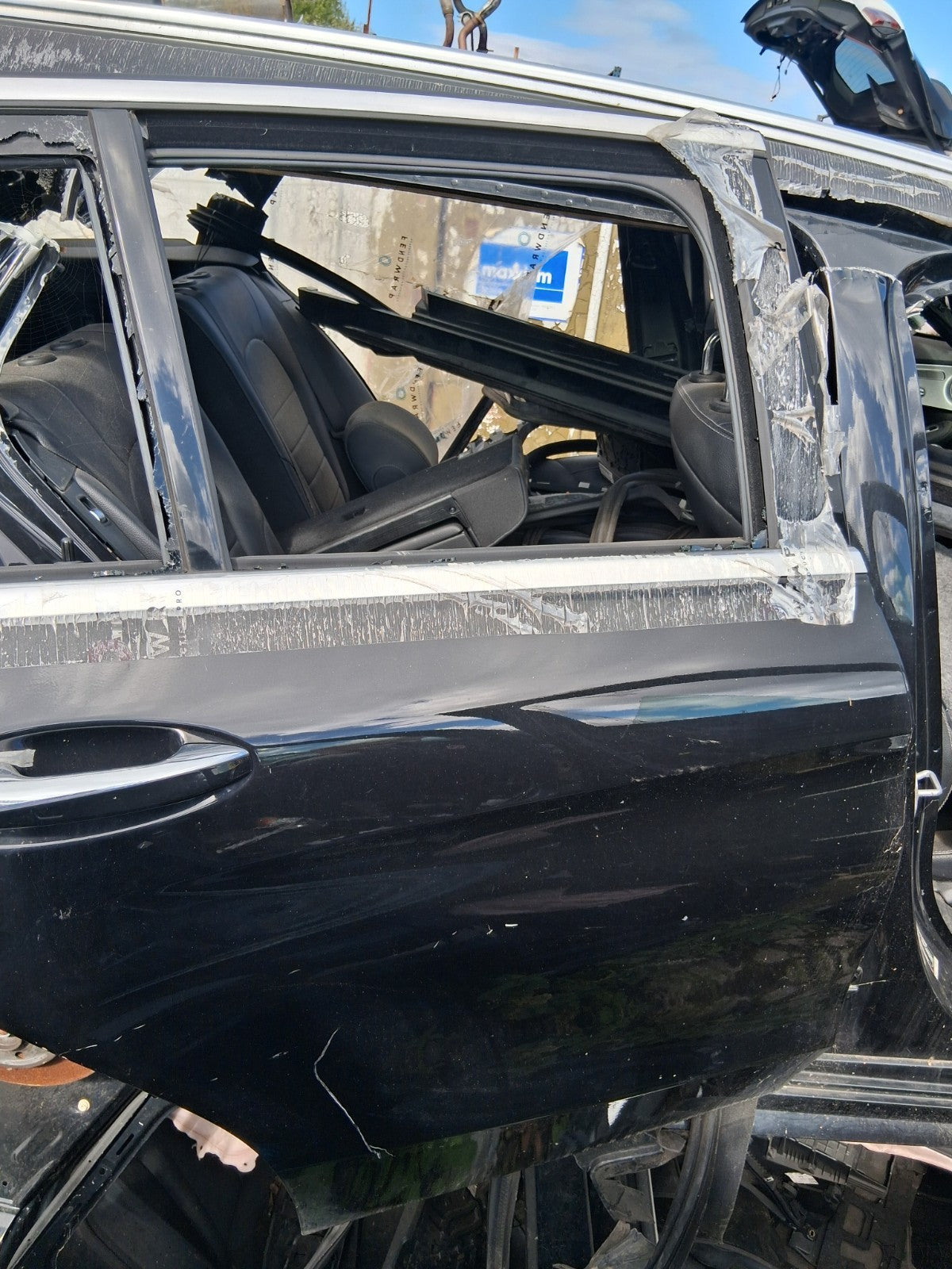 2016 MERCEDES C CLASS W205 OSR DRIVER SIDE REAR RIGHT BARE DOOR BLACK 197