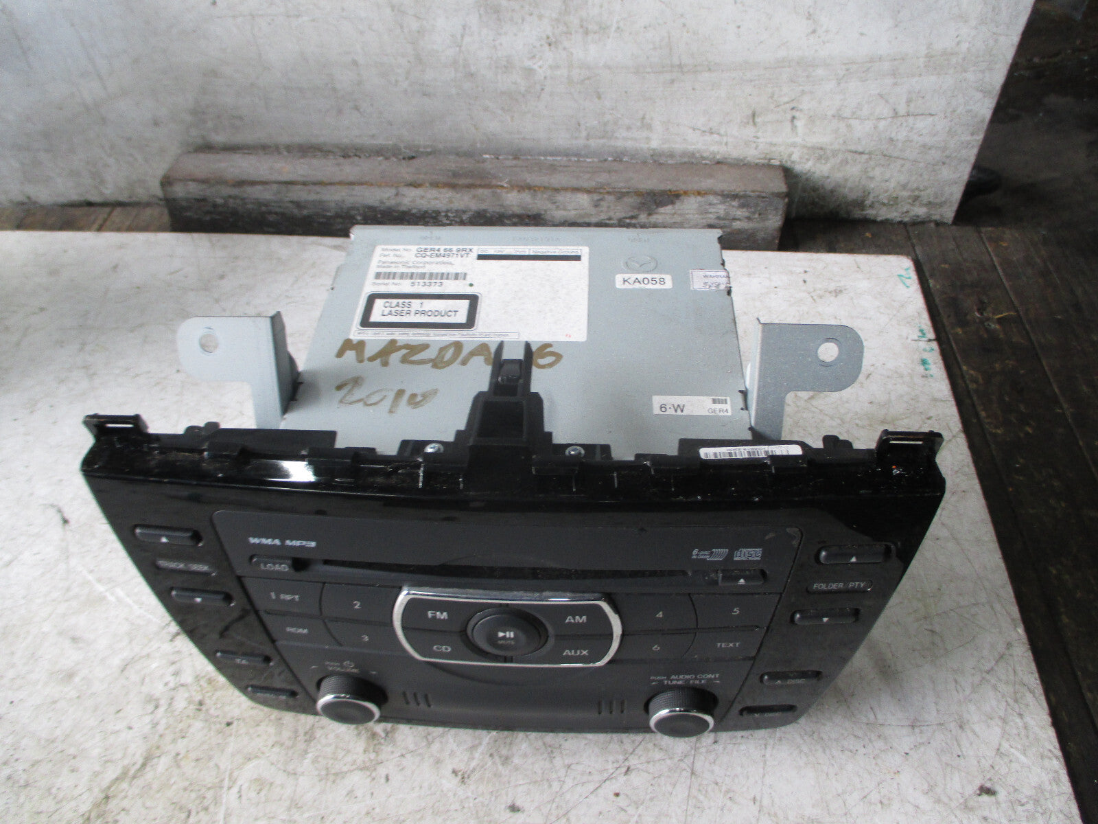 MAZDA 6 2010 RADIO CD PLAYER STEREO HEAD UNIT GER4669RX
