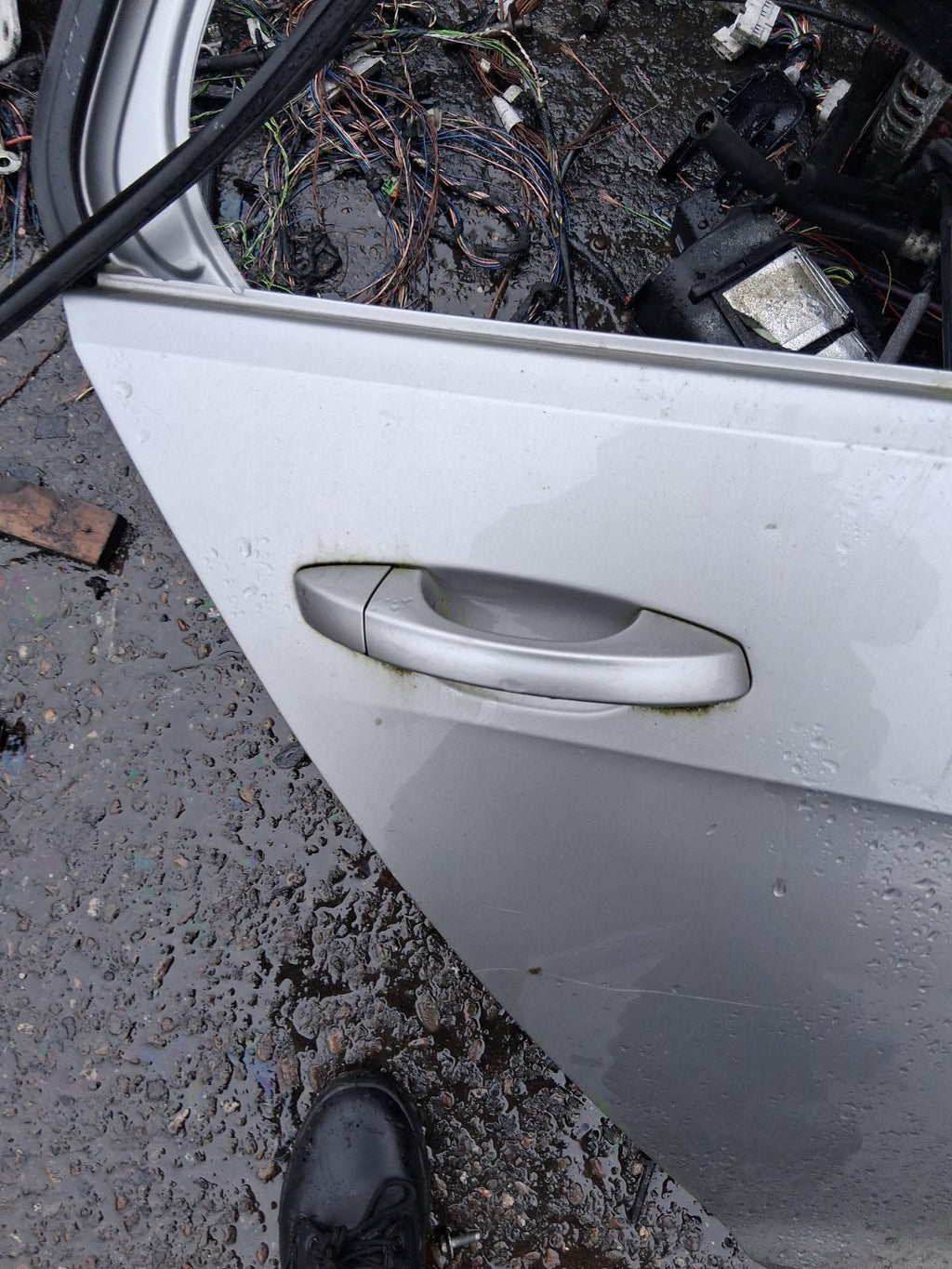 2014 VW VOLKSWAGEN GOLF MK7 OSR DRIVER SIDE REAR RIGHT BARE DOOR SILVER