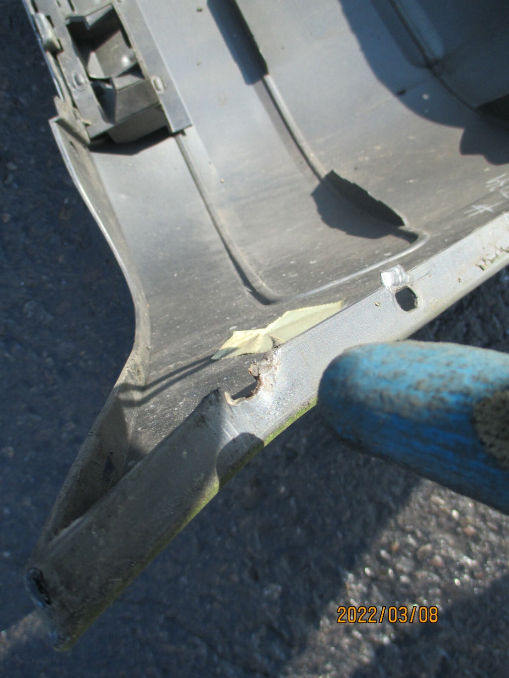 AUDI A2 8Z 2004 REAR BACK BUMPER GREY