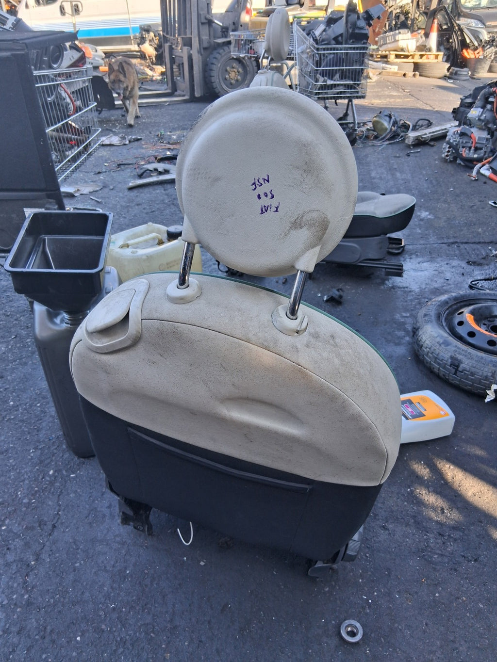 2015 FIAT 500 LOUNGE MK1 NSF PASSENGER SIDE FRONT LEFT COMPLETE SEAT