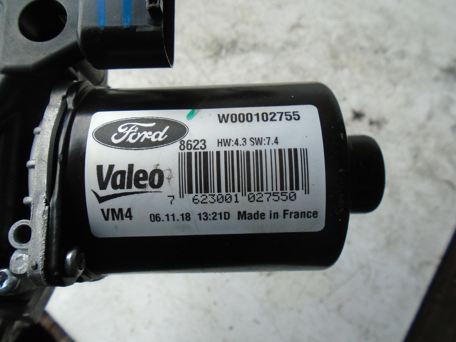 FORD S MAX MK2 2018 OS DRIVER SIDE RIGHT WIPER MOTOR W000102755