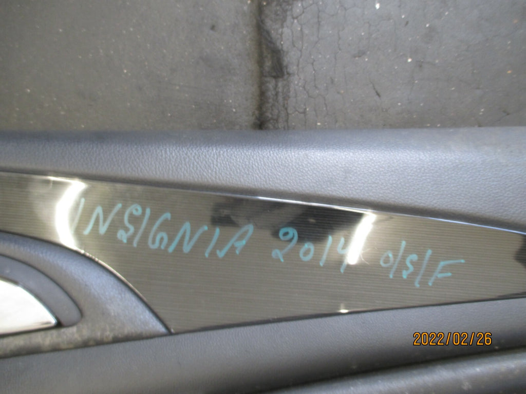 VAUXHALL INSIGNIA 2014 MK1 OSF FRONT DRIVER SIDE DOOR CARD PANEL
