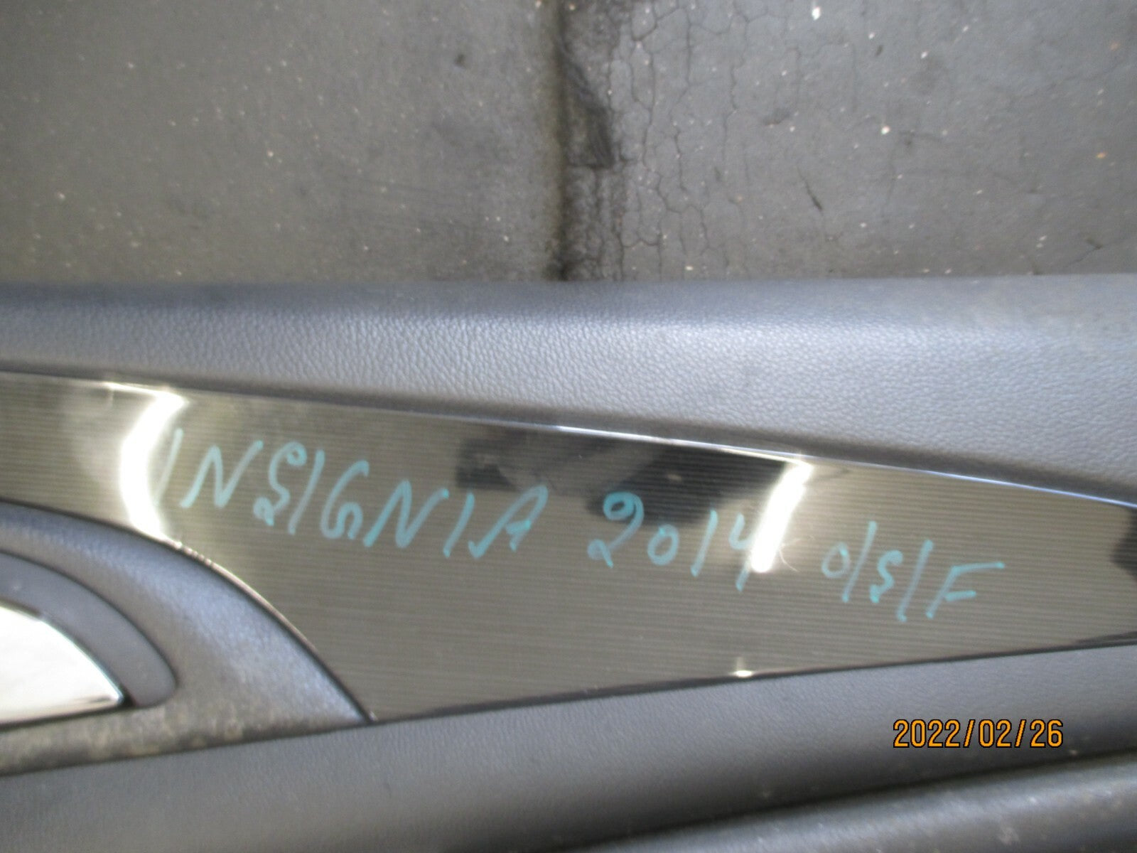 VAUXHALL INSIGNIA 2014 MK1 OSF FRONT DRIVER SIDE DOOR CARD PANEL