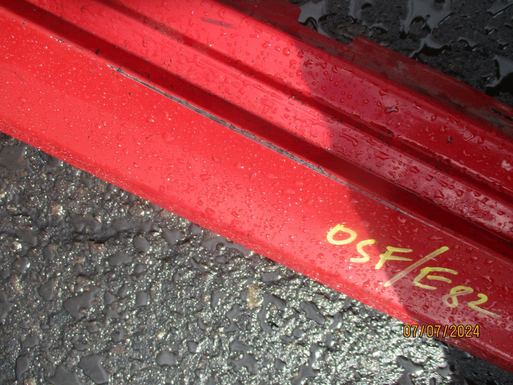BMW 1 SERIES E82 2009 NS PASSENGER SIDE SKIRT VALANCE RED