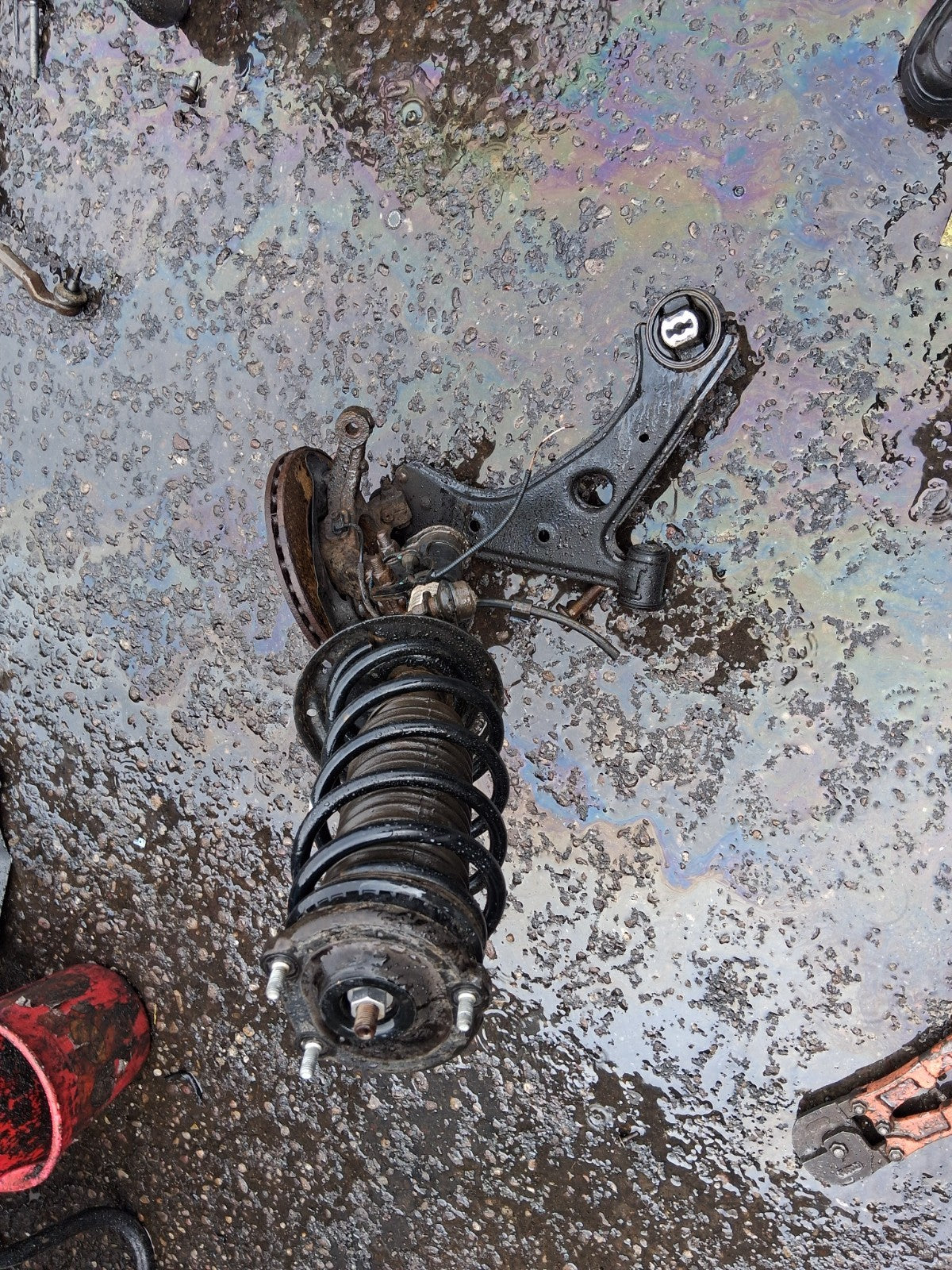 2021 FIAT FIORINO MK3 OSF DRIVER SIDE FRONT RIGHT COMPLETE LEG HUB 51929882