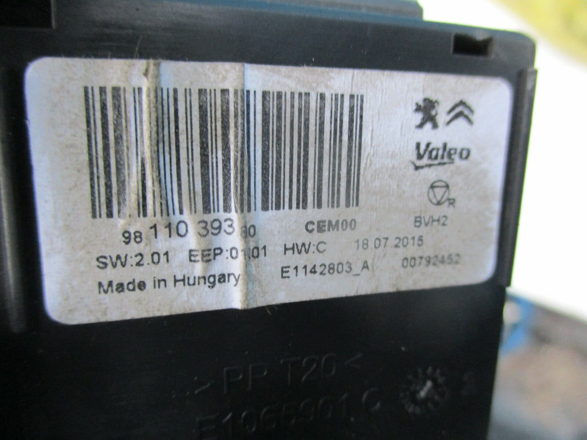 CITROEN C4 CACTUS 2015 SWITCHBOARD CLIMATE CONTROL ECU MODULE UNIT 9811039380