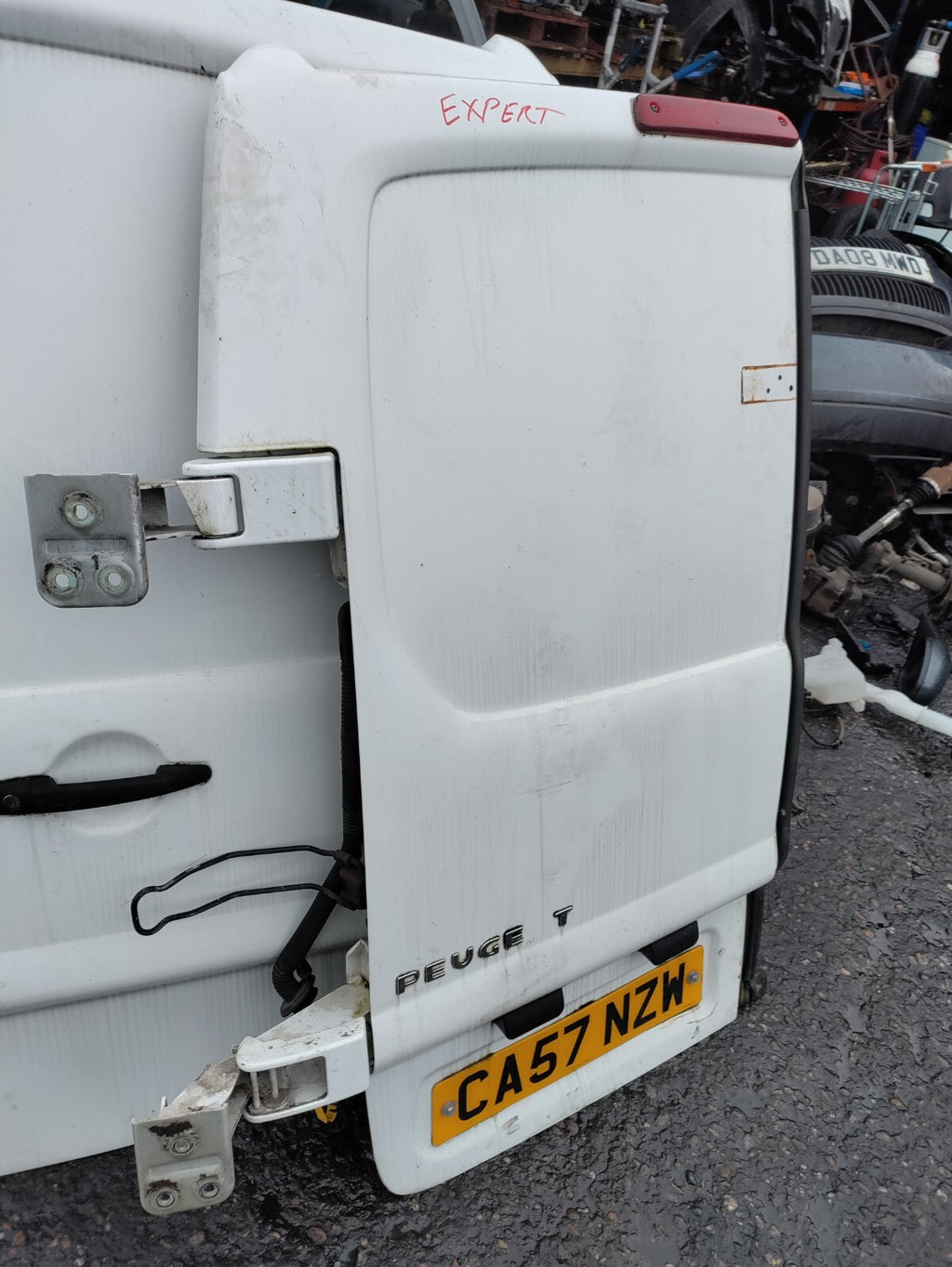 2007 PEUGEOT EXPERT MK2 NSR PASSENGER SIDE REAR COMPLETE DOOR WHITE