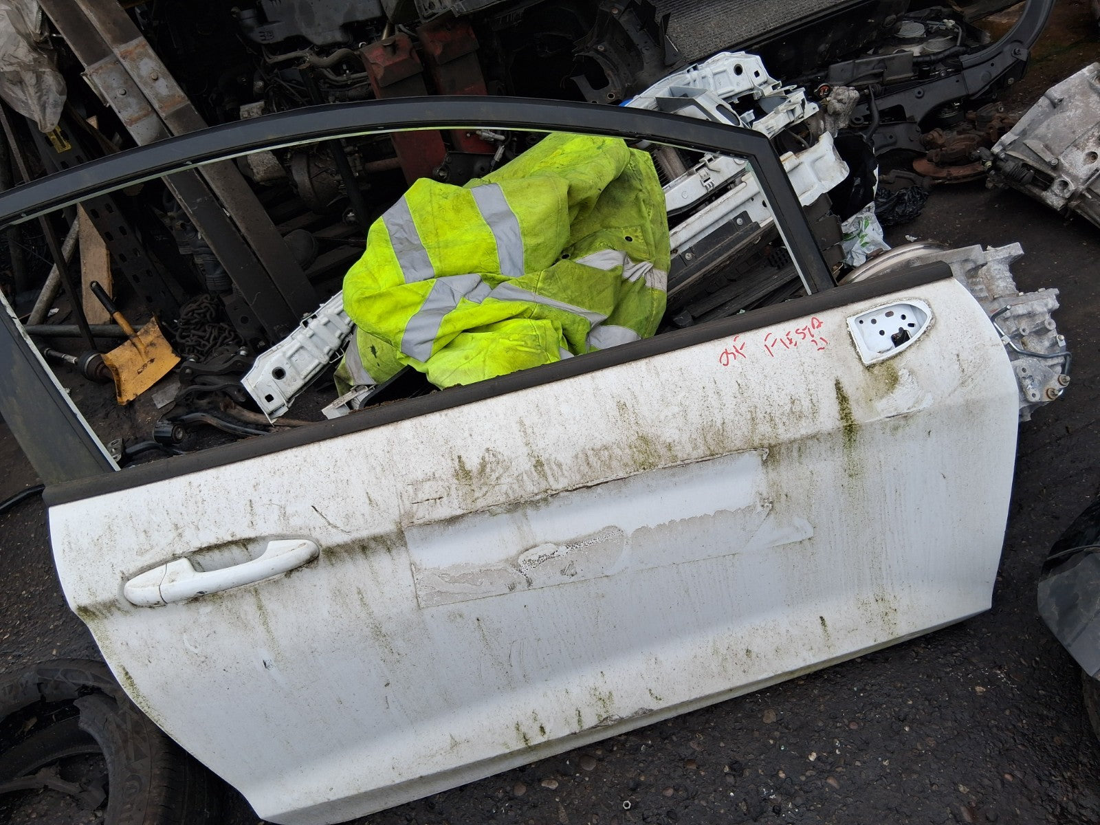 FORD FIESTA 2021 MK8 3 DOOR OSF FRONT DRIVER SIDE BARE DOOR WHITE