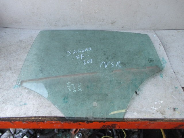 2011 JAGUAR XF NSR PASSENGER SIDE REAR WINDOW GLASS
