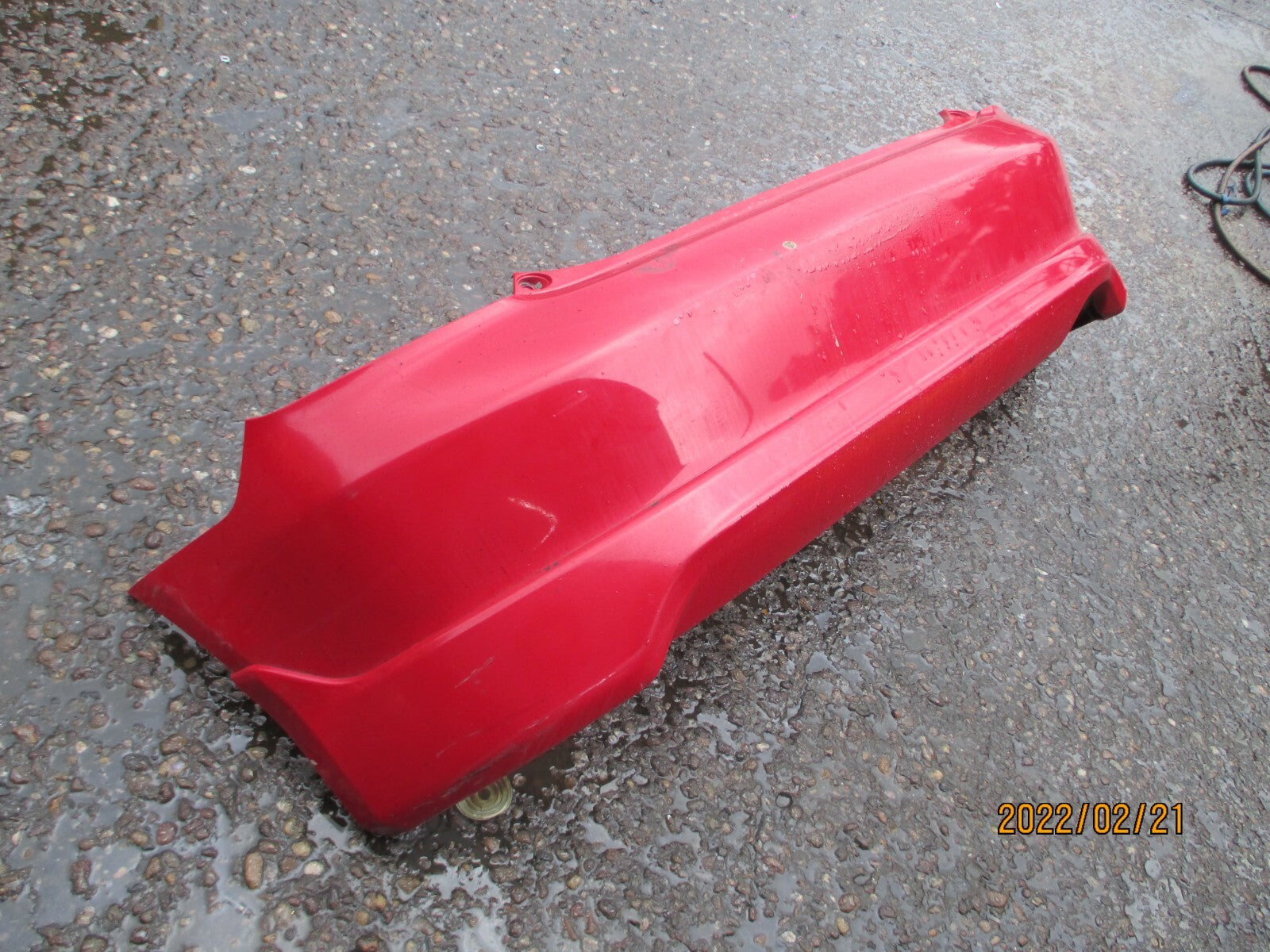 HONDA CIVIC MK7 SPORT 2005 COMPLETE REAR BACK PLASTIC BUMPER RED