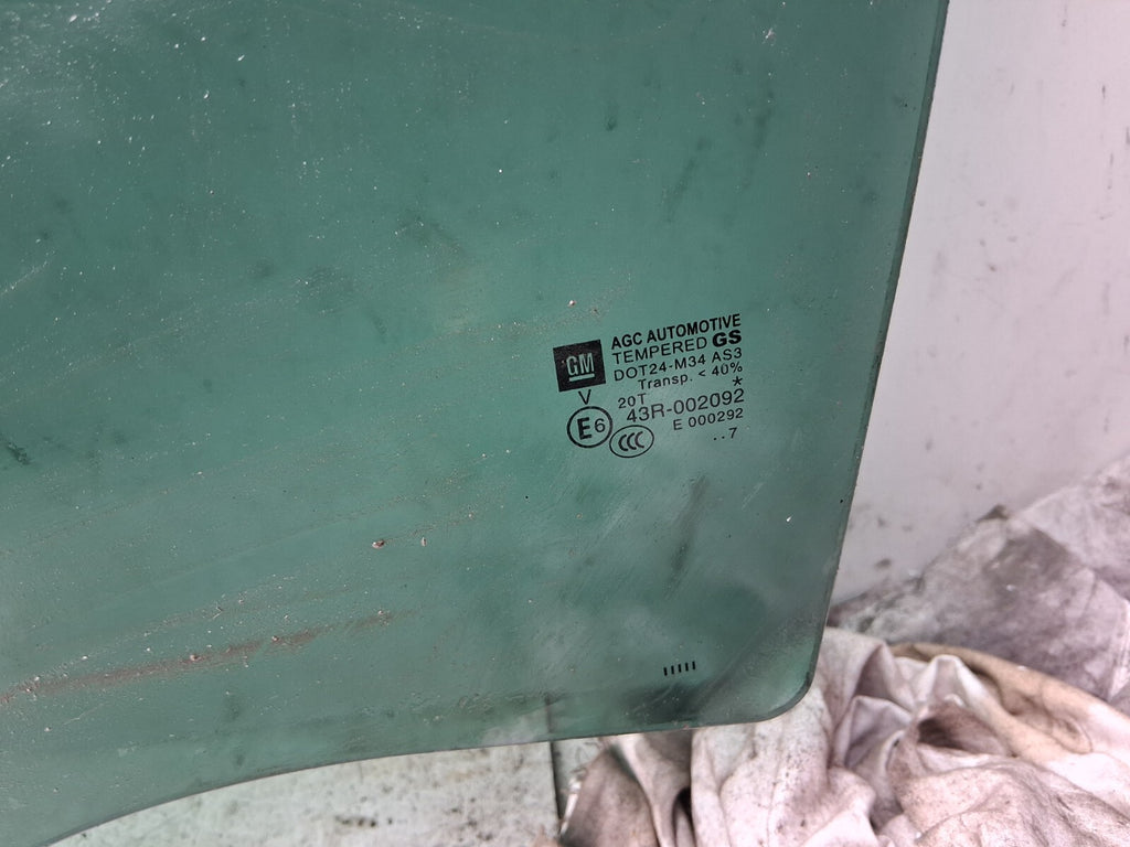 VAUXHALL ZAFIRA C 2016 NSR PASSENGER SIDE REAR LEFT WINDOW GLASS 43R002092