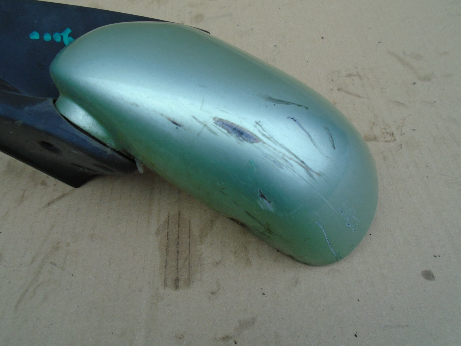 FIAT BRAVO 2000 NS PASSENGER SIDE MANUAL DOOR WING MIRROR GREEN