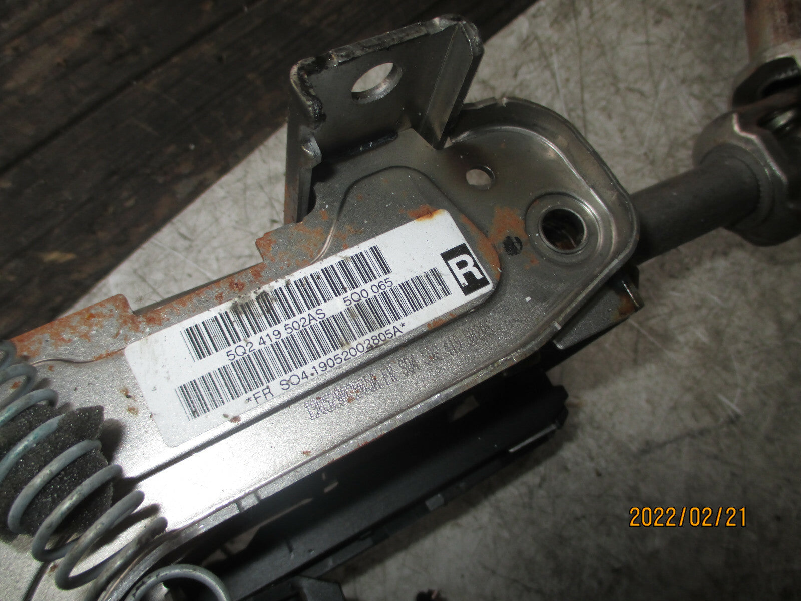 VW VOLKSWAGEN GOLF 2018 MK 7 STEERING COLUMN 5Q2419502AS