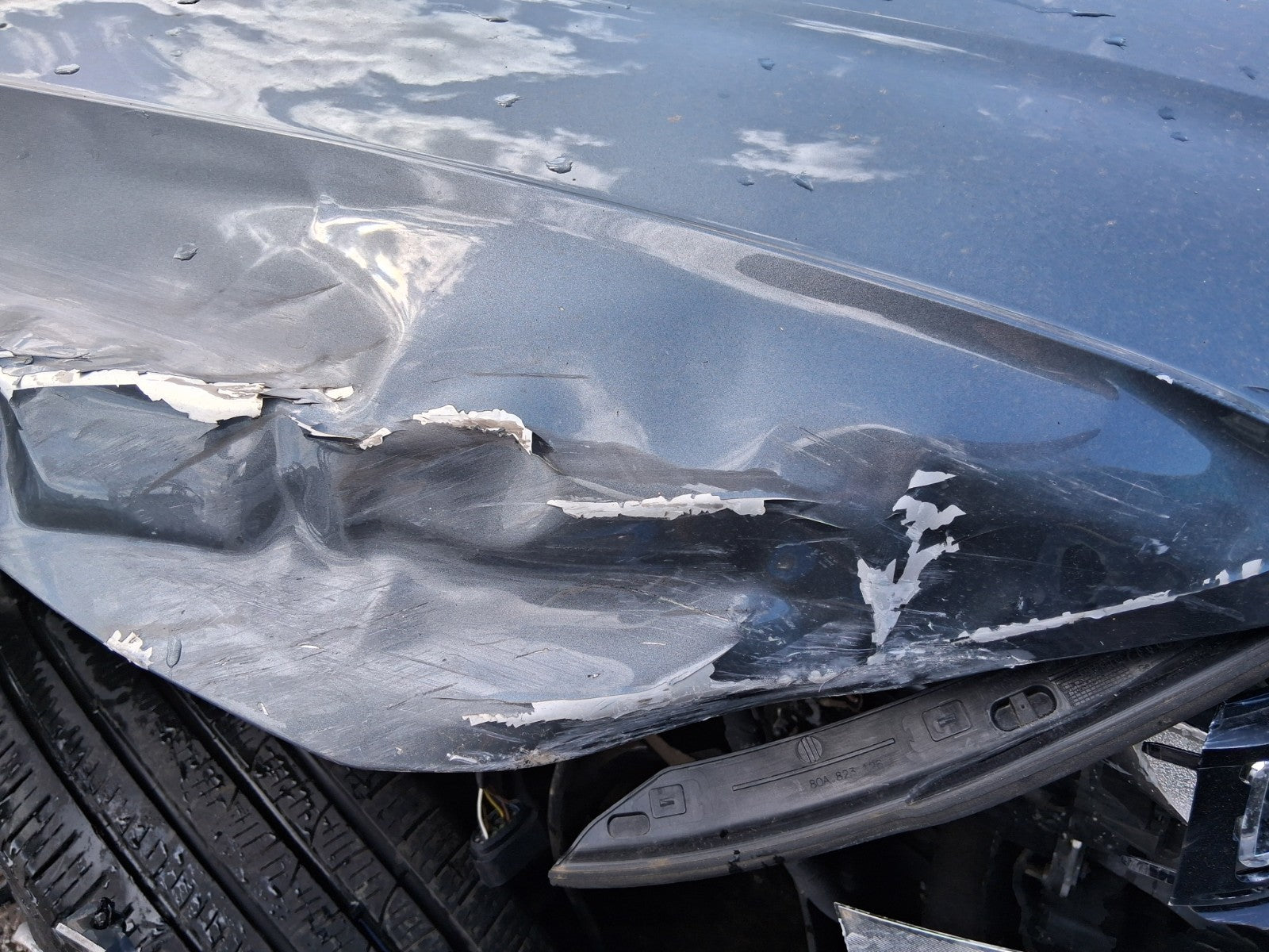 2019 AUDI Q5 FY FRONT BONNET HOOD PANEL DAMAGED MONSOON GREY METALLIC LX7R