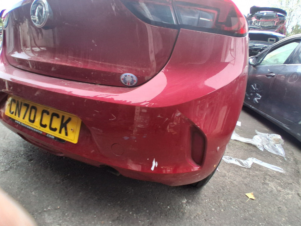 2020 VAUXHALL CORSA F HATCHBACK REAR COMPLETE BUMPER RED