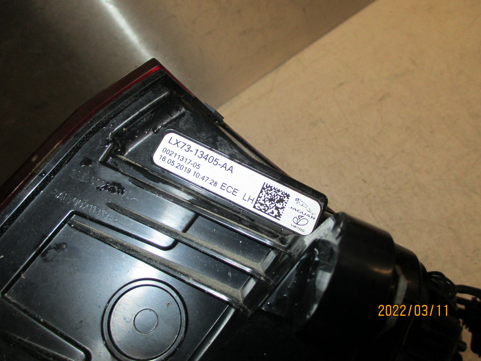 2019 JAGUAR XE FACELIFT NSR PASSENGER SIDE REAR TAIL LIGHT TAILLAMP lx7313405aa