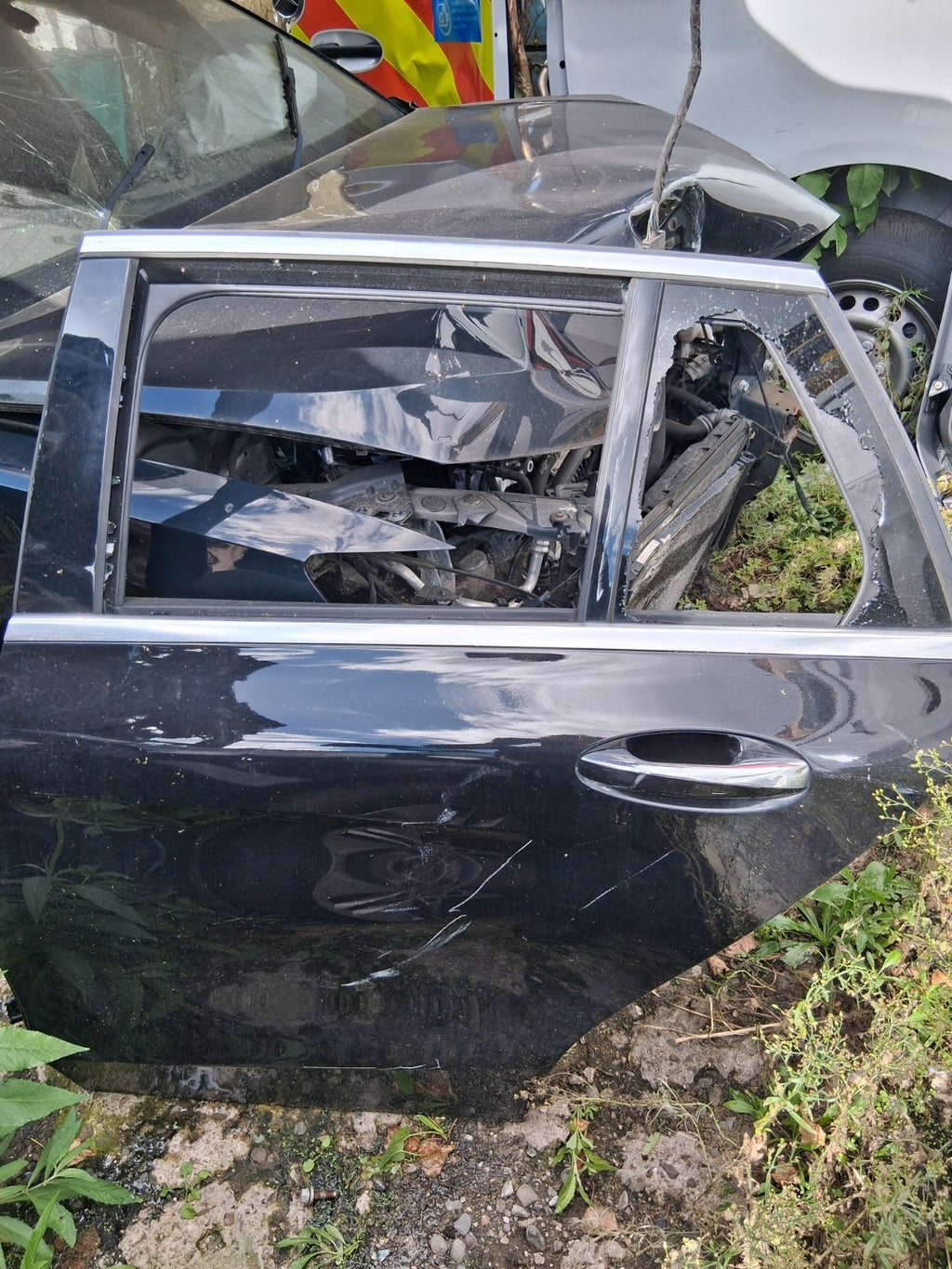 2016 MERCEDES C CLASS W205 NSR PASSENGER SIDE REAR LEFT BARE DOOR BLACK 197